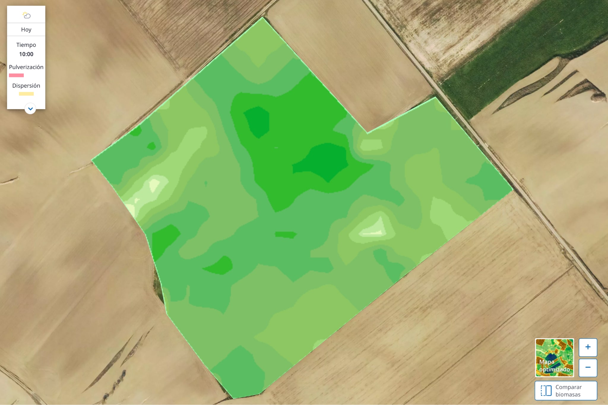 Mapa optimizado desarrollado por Yara.
