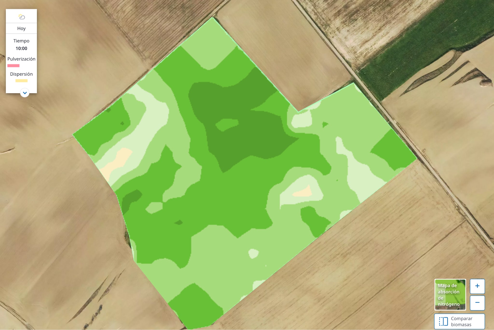 Mapa de Absorción de N desarrollado por Yara